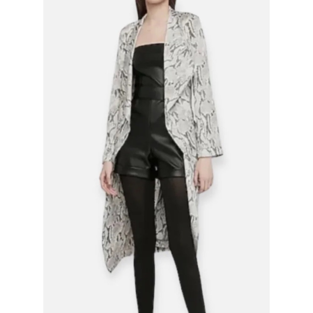 Express Snakeskin‎ Print Duster Cardigan Long Sleeve Lightweight Jacket XXS